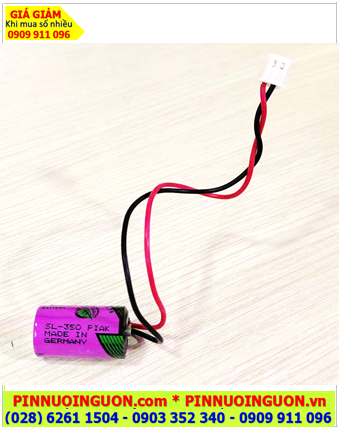 Tadiran SL-350 (Zắc PH2.54), Pin nuôi nguồn PLC Tadiran SL-350 lithium 3.6v 1/2AA 1200mAh, Xuất xứ ĐỨC